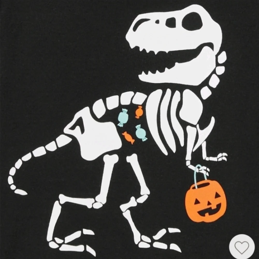 NWT Carter’s Toddler 100% Cotton 4 Piece Halloween Dinosaur Print PJs Pajamas 2T